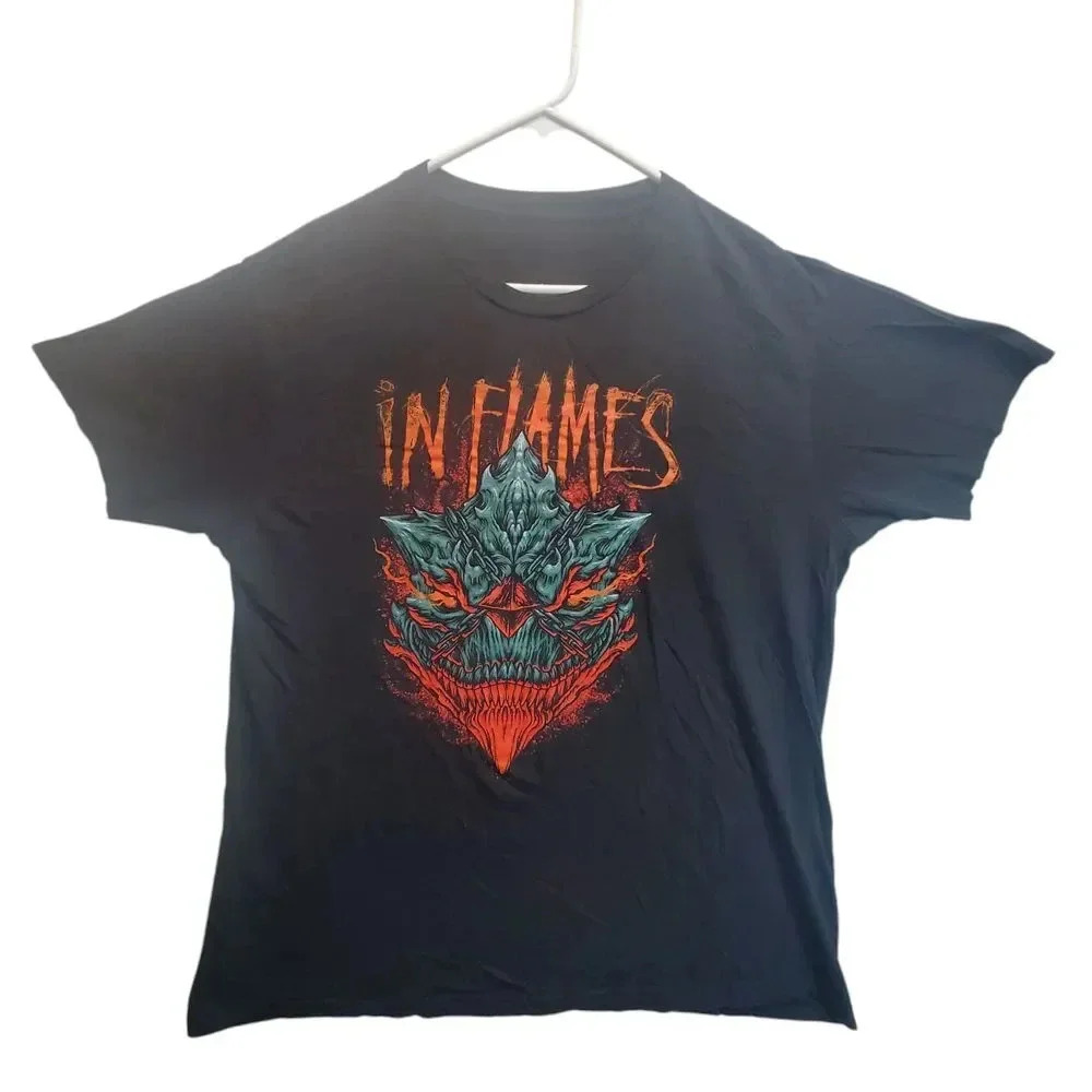 Black Graphic Band T‑Shirt - In Flames